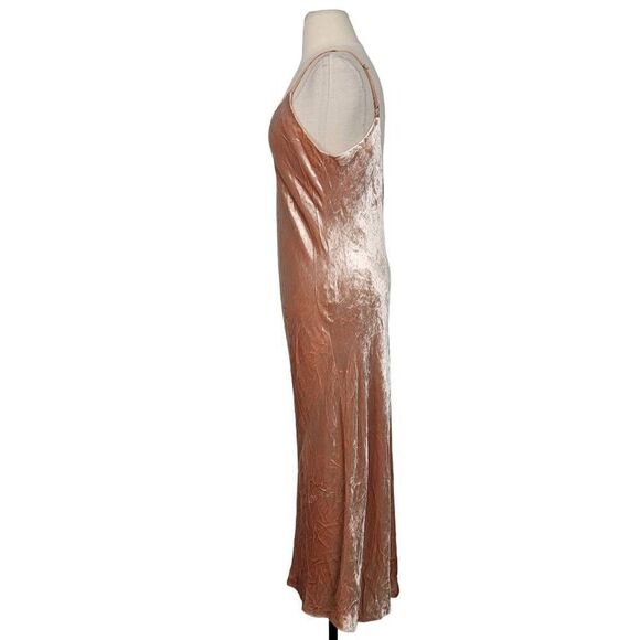 A.L.C. Annex Slip Silk Blend Midi Dress Sz 6 Pink Rose Gold Pull On Sexy Luxury - Picture 7 of 11